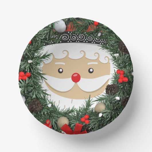 Santa Paper Bowls Pappteller (Vorderseite)