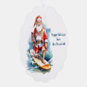 Santa Paper Ornament Card surfen Karte (Rechts)