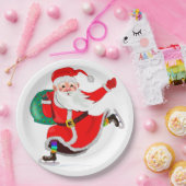 Santa Paper Tellers Frohe Weihnachten Pappteller (Party)