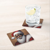 Santa Paper-Untersetzer Rechteckiger Pappuntersetzer (Vor Ort)