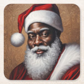 Santa Paper-Untersetzer Rechteckiger Pappuntersetzer (Vorderseite)