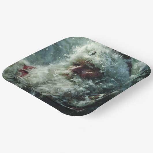 Santa Pappteller (Gewinkelt)