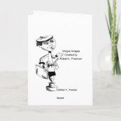 Santa Parade Boat Feiertagskarte (Rückseite)