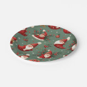 Santa Party Pappteller (Schrägansicht)