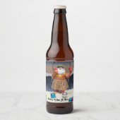 Santa Party wie ein Pro-Bier / Weinetikett Bierflaschenetikett (Vorderseite)