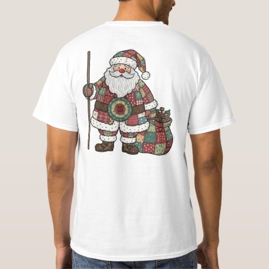 Santa Patchwork T-Shirt (Rückseite)
