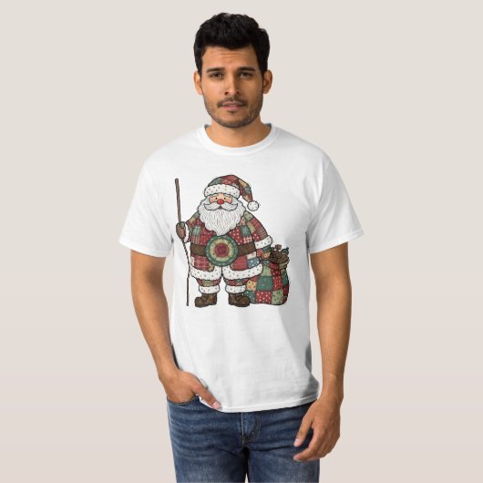 Santa Patchwork T-Shirt (Vorne ganz)