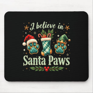 Santa Paw Men Woman Kids Girl Weihnachtsfest T-Shi Mousepad