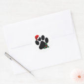 Santa Paw Print Christmas Classic Stickers (Umschlag)