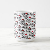 Santa Paws: AmStaff Hund in festem Hut Kaffeetasse (Mittel)