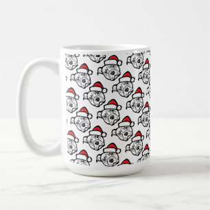 Santa Paws: AmStaff Hund in festem Hut Kaffeetasse