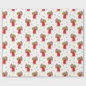 Santa Paws Cats Weihnachten Geschenkpapier (Flach)