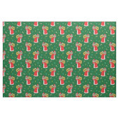 Santa Paws Cats Weihnachtsgrün Stoff (Fat Quarter (45,7 x 55,9 cm))