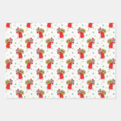 Santa Paws Cats Weihnachtswrapping Paper Geschenkpapier Set (Vorderseite 2)