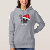 Santa Paws Christmas Blue French Bulldog Hoodie (Vorderseite)