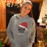 Santa Paws Christmas Blue French Bulldog Hoodie<br><div class="desc">Santa Paws kommt nicht in die Stadt! Dieser blaue,  französische Bulldogge ist bereit für die Weihnachtsfeiertage mit einer roten Weihnachtsmannmütze und natürlich auch die stilvolle Sonnenbrille nicht zu vergessen.</div>