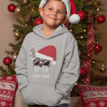 Santa Paws Christmas Blue Merle French Bulldog Hoodie<br><div class="desc">Santa Paws kommt nicht in die Stadt! Dieser blaue Merle-Bulldogge ist bereit für die Weihnachtsfeiertage mit einer roten Weihnachtsmannmütze und natürlich auch die stilvolle Sonnenbrille nicht zu vergessen.</div>