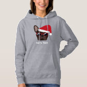 Santa Paws Christmas Brown French Bulldog Hoodie (Vorderseite)