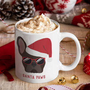 Santa Paws Christmas Brown French Bulldog Kaffeetasse