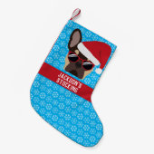 Santa Paws Christmas Brown Tan French Bulldog Kleiner Weihnachtsstrumpf (Vorderansicht (hängend))