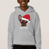 Santa Paws Christmas Brown und Tan French Bulldog Hoodie (Vorderseite)