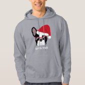 Santa Paws Christmas French Bulldog Hoodie (Vorderseite)