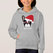 Santa Paws Christmas French Bulldog Hoodie (Vorderseite)