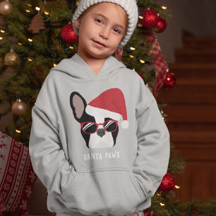 Santa Paws Christmas French Bulldog Hoodie