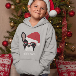 Santa Paws Christmas French Bulldog Hoodie