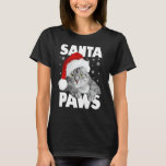 Santa Paws Christmas Kitty Cat Funny T-Shirt<br><div class="desc">Santa Paws Christmas Kitty Cat Funny</div>