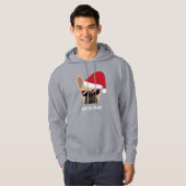 Santa Paws Christmas Light Fawn French Bulldog Hoodie (Vorne ganz)