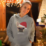 Santa Paws Christmas Light Fawn French Bulldog Hoodie<br><div class="desc">Santa Paws kommt nicht in die Stadt! Dieser helle französische Bulldogge ist bereit für die Weihnachtsfeiertage mit einer roten Weihnachtsmannmütze und natürlich nicht zu vergessen die stilvolle Sonnenbrille.</div>