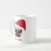 Santa Paws Christmas Light Fawn French Bulldog Kaffeetasse (Vorderseite Links)