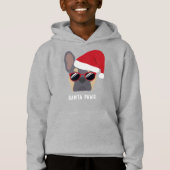 Santa Paws Christmas Lilac Tan French Bulldog Hoodie (Vorderseite)
