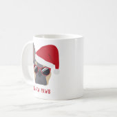 Santa Paws Christmas Lilac Tan French Bulldog Kaffeetasse (Vorderseite Links)