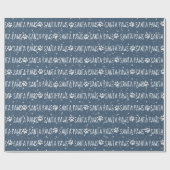 Santa Paws Christmas Pawprints Geschenkpapier (Flach)