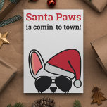 Santa Paws Christmas White French Bulldog Card Karte<br><div class="desc">Santa Paws kommt nicht in die Stadt! Dieser weiße,  französische Bulldogge ist bereit für die Weihnachtsfeiertage mit einer roten Weihnachtsmannmütze und natürlich nicht zu vergessen die stilvolle Sonnenbrille des Aviators. Verschiedene farbige französische Bulldoggen-Optionen stehen ebenfalls zur Verfügung.</div>