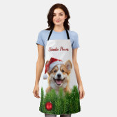 Santa Paws Corgi Holiday Chef Design Schürze (Getragen)