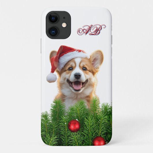 Santa Paws Corgi Holiday iPhone Design Case-Mate iPhone Hülle (Rückseite)