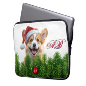 Santa Paws Corgi Holiday Laptop Design Laptopschutzhülle (Vorderseite Links)