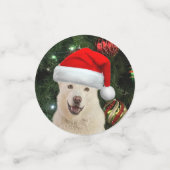 Santa Paws - Crystal the Husky Dog Weihnachten Konfetti (Klein Vorderseite)