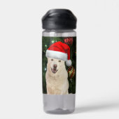 Santa Paws - Crystal the Husky Dog Weihnachten Trinkflasche (Rückseite)