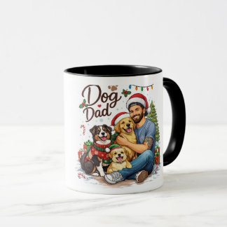 Santa Paws Dog Dad Christmas Mug – Cute Holiday Co Tasse