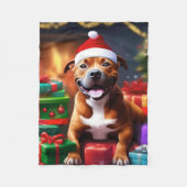 "Santa Paws: Eine Feierliche Überraschung für die  Fleecedecke (Vorderseite)