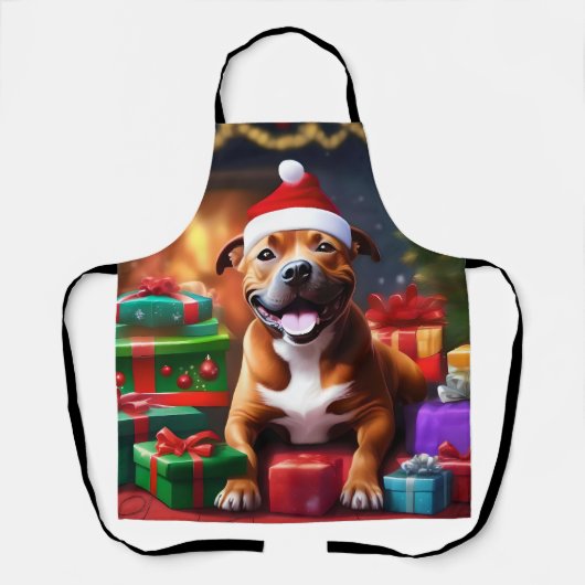"Santa Paws: Eine Feierliche Überraschung für die  Schürze (Vorderseite)