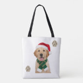 Santa Paws Festivals Golden Retriever Shopper Tasche (Rückseite)