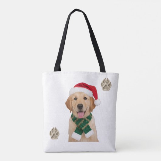 Santa Paws Festivals Golden Retriever Shopper Tasche (Rückseite)