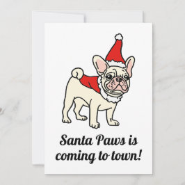 Santa Paws Frenchie Weihnachten Einladung