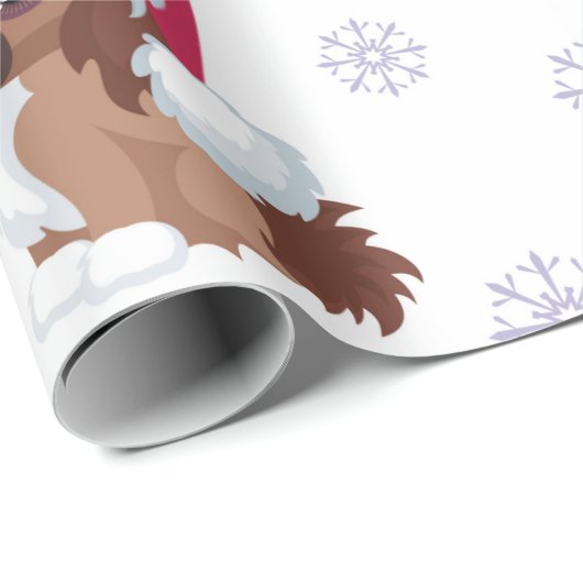 Santa Paws Geschenkpapier (Rolleneckpunkt)