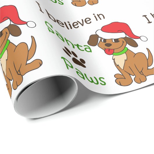 Santa Paws Geschenkpapier (Rolleneckpunkt)